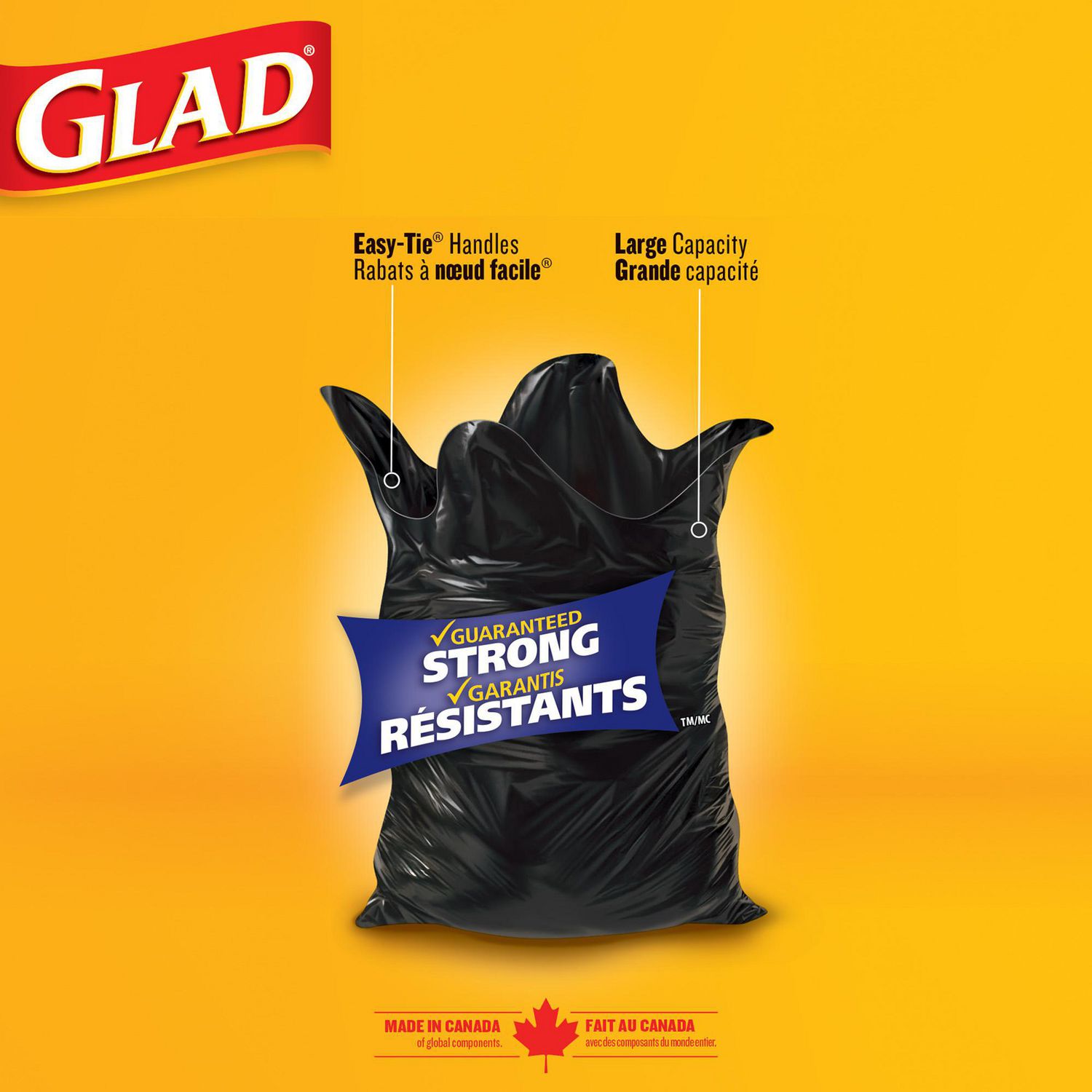 GLAD® Bolsa Negras para Basura - Black Garbage Bags