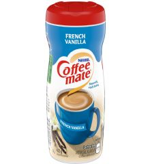 Coffee-Mate® Vainilla y Fresa en polvo.