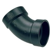 Codo de 45 grados de 1 1/4" en Plastico - Hembra